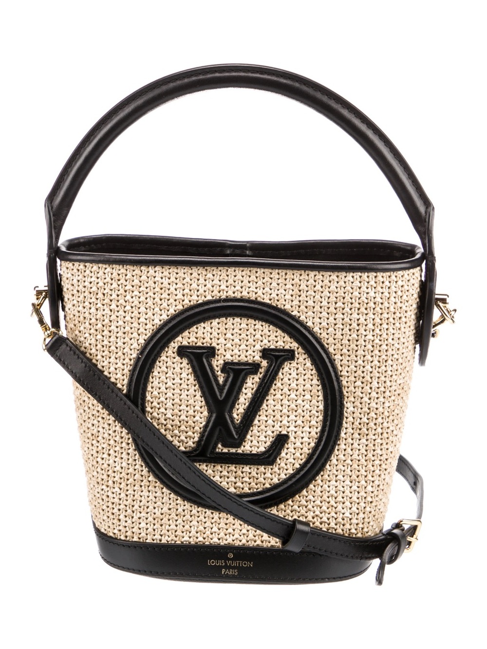 Louis Vuitton Petit Bucket Raffia Bag